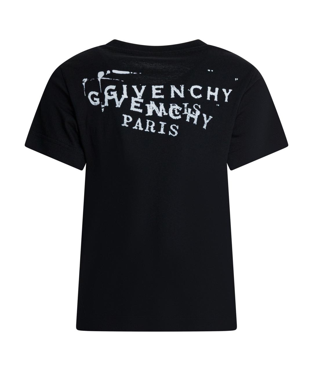 GIVENCHY Черная хлопковая футболка, фото 2