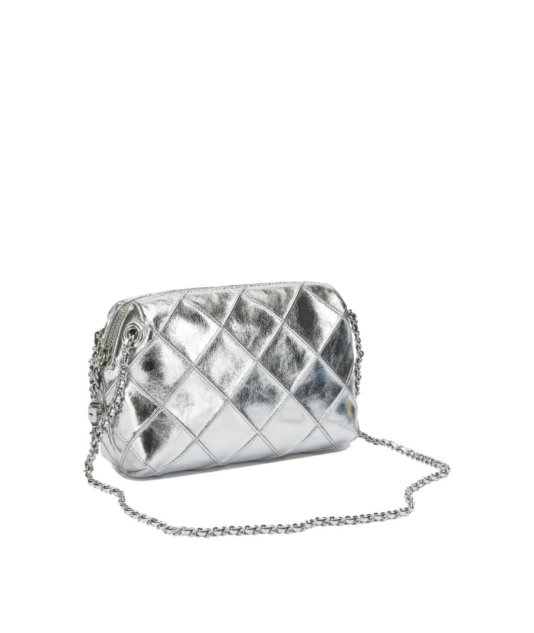 TORY BURCH Серебряная кожаная сумка через плечо, фото 2