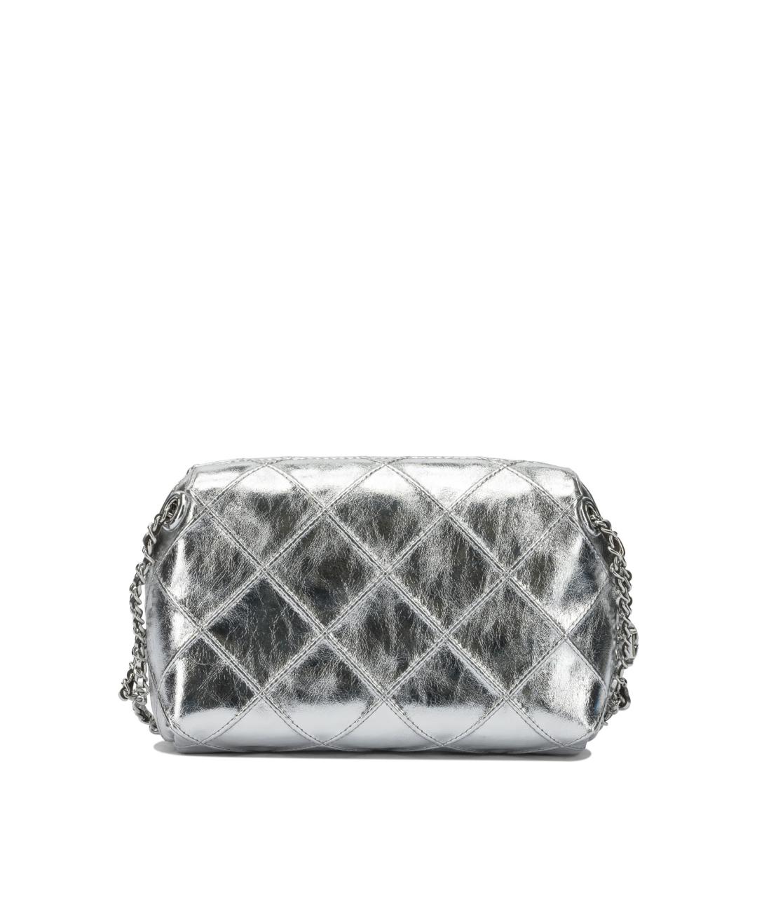 TORY BURCH Серебряная кожаная сумка через плечо, фото 3