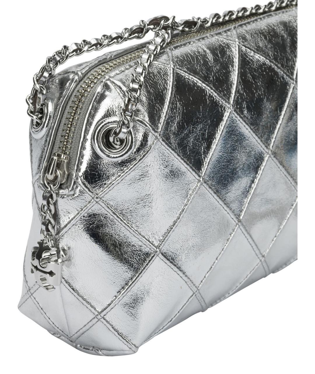TORY BURCH Серебряная кожаная сумка через плечо, фото 4