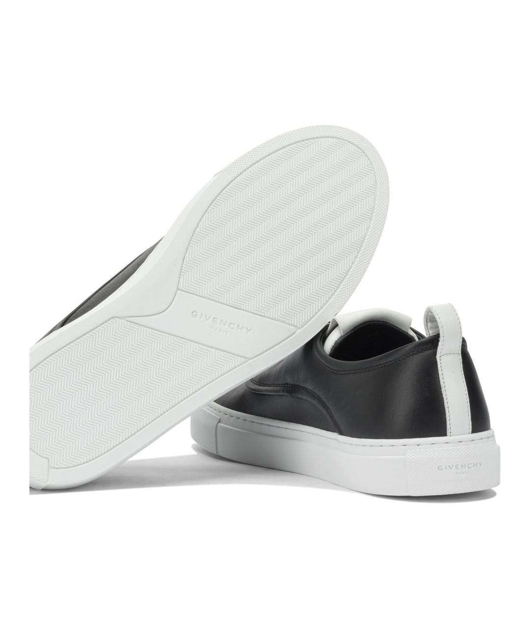 GIVENCHY Черные кожаные низкие кроссовки / кеды, фото 5