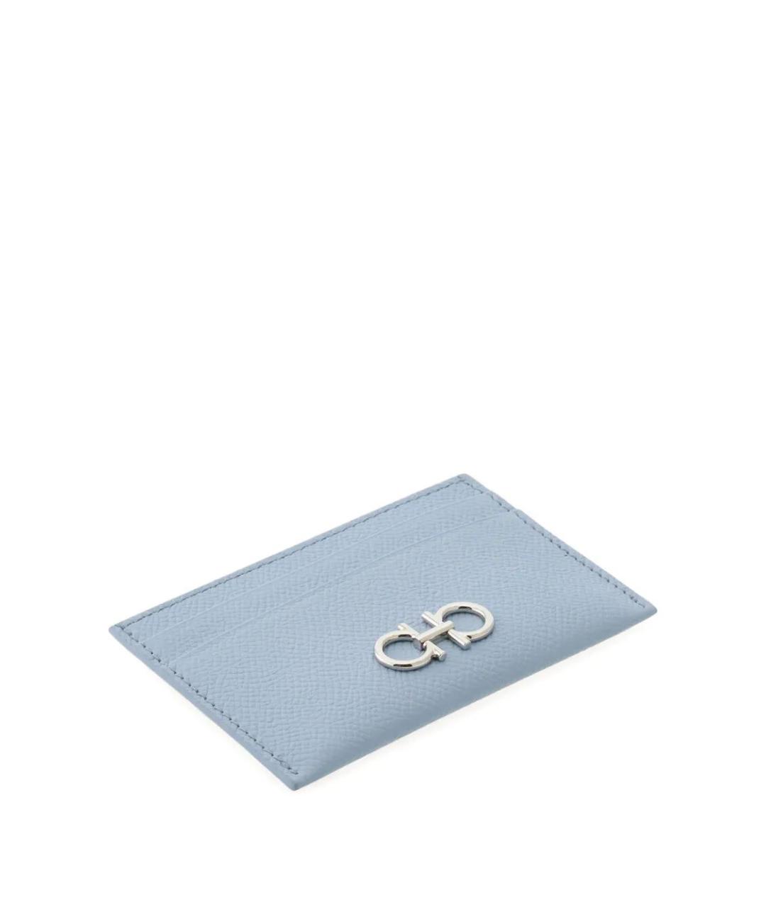 FERRAGAMO Синий кожаный кардхолдер, фото 3