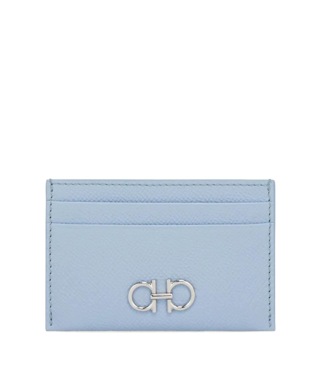 FERRAGAMO Синий кожаный кардхолдер, фото 1