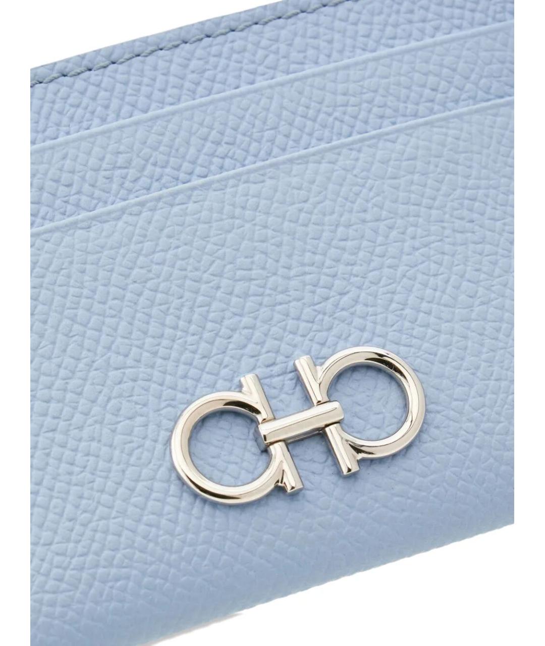 FERRAGAMO Синий кожаный кардхолдер, фото 4