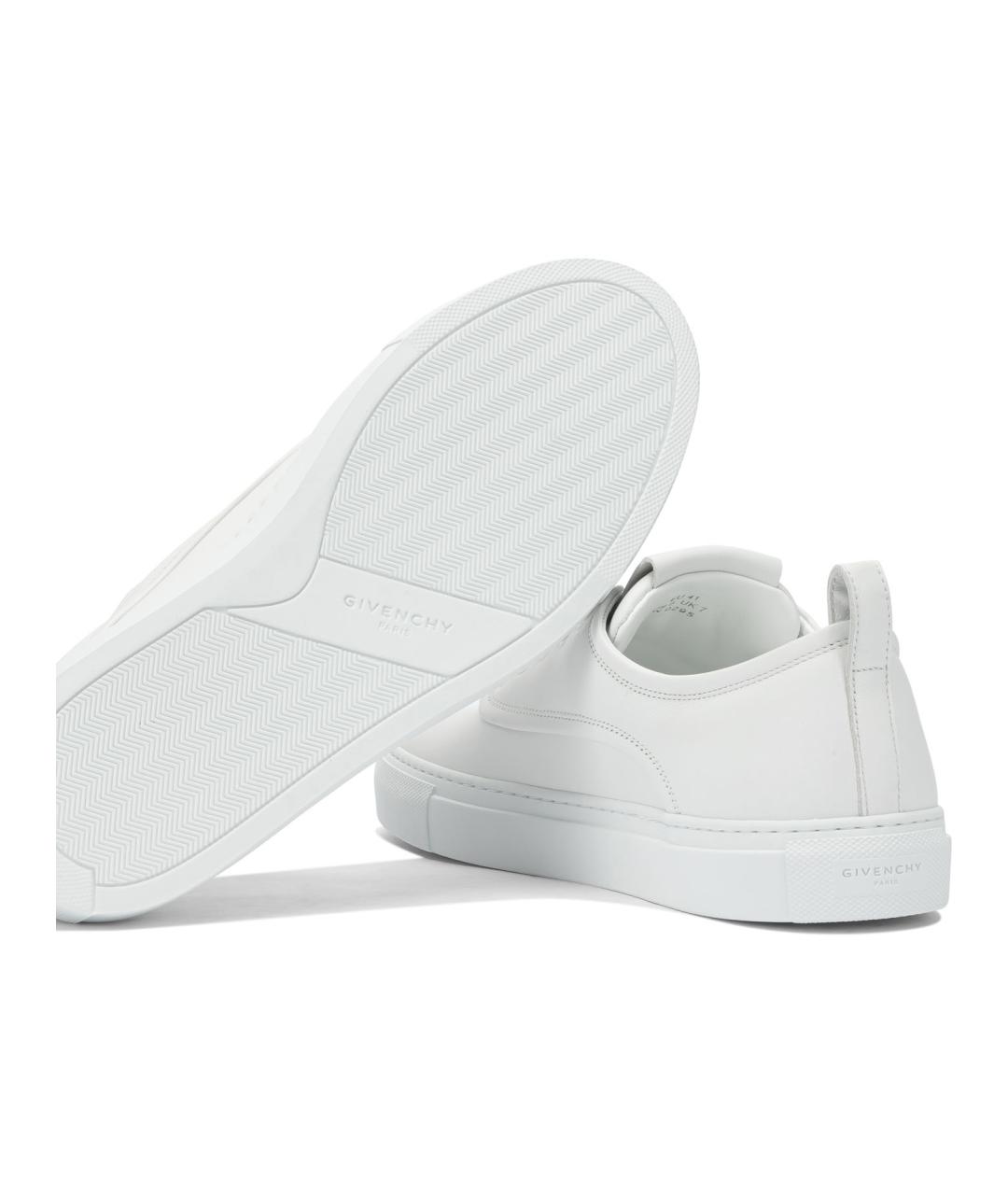GIVENCHY Белые кожаные низкие кроссовки / кеды, фото 5