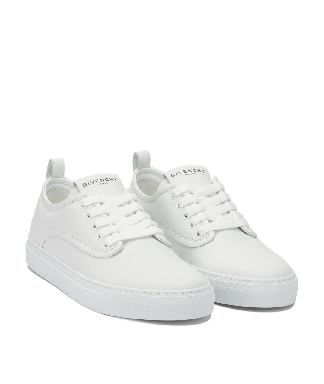 GIVENCHY Белые кожаные низкие кроссовки / кеды, фото 2