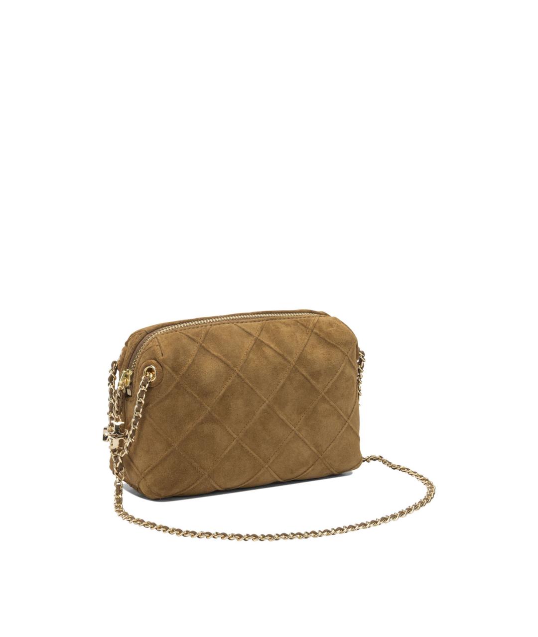 TORY BURCH Коричневая замшевая сумка через плечо, фото 2