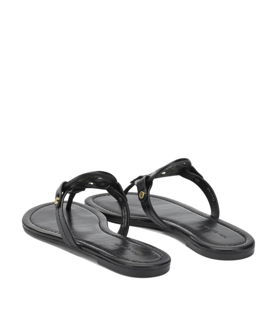 TORY BURCH Черные кожаные сандалии, фото 4