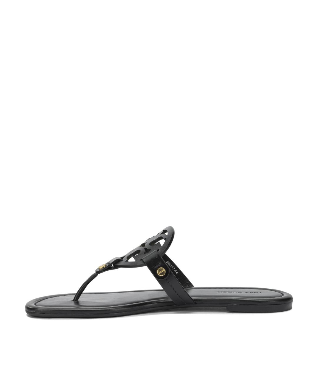 TORY BURCH Черные кожаные сандалии, фото 3