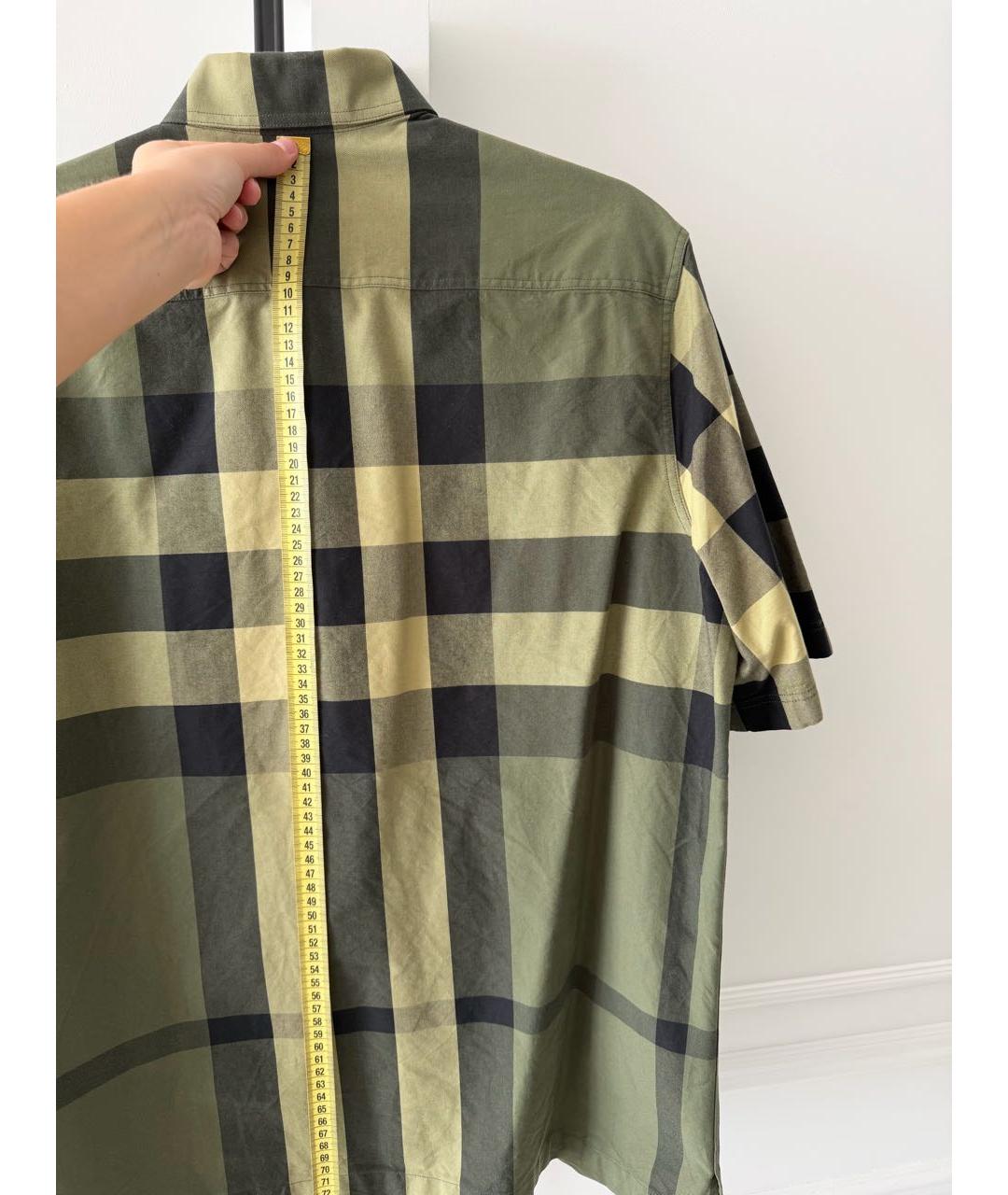 BURBERRY Хаки хлопковая кэжуал рубашка, фото 5