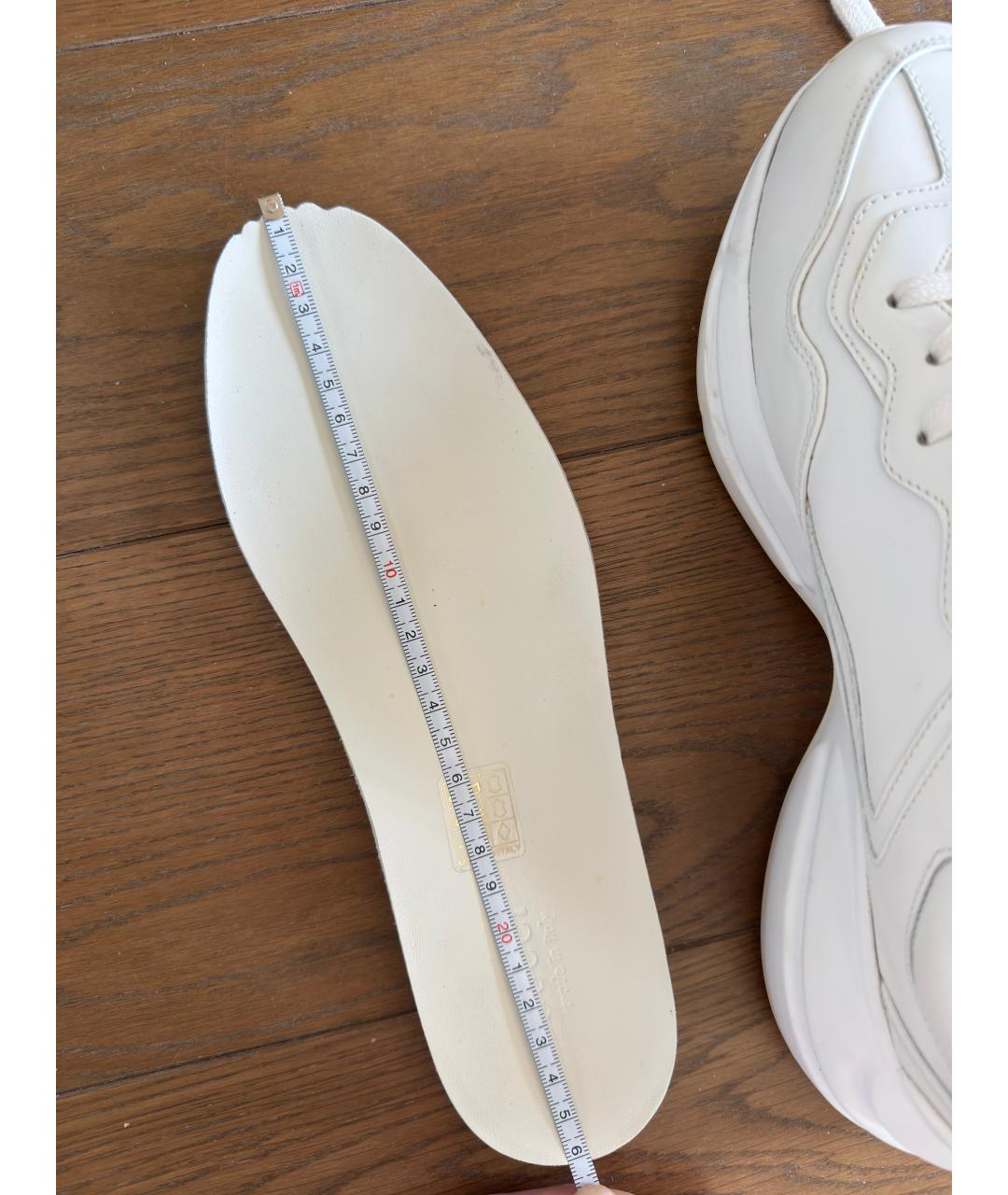 GUCCI Белые кожаные кроссовки, фото 9