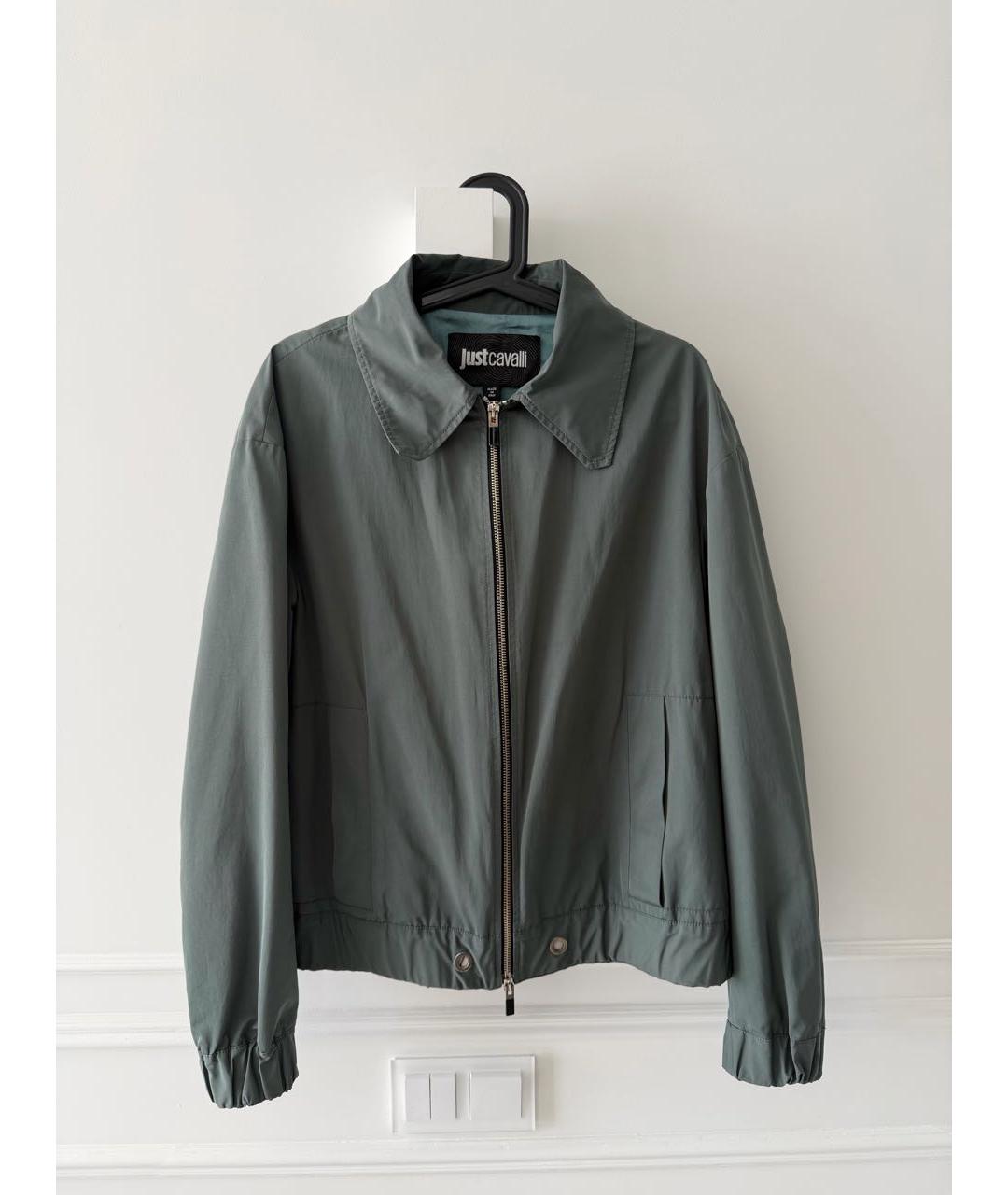 JUST CAVALLI Зеленая атласная куртка, фото 5