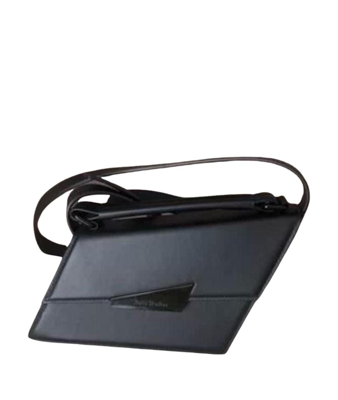 ACNE STUDIOS Черная кожаная сумка через плечо, фото 1