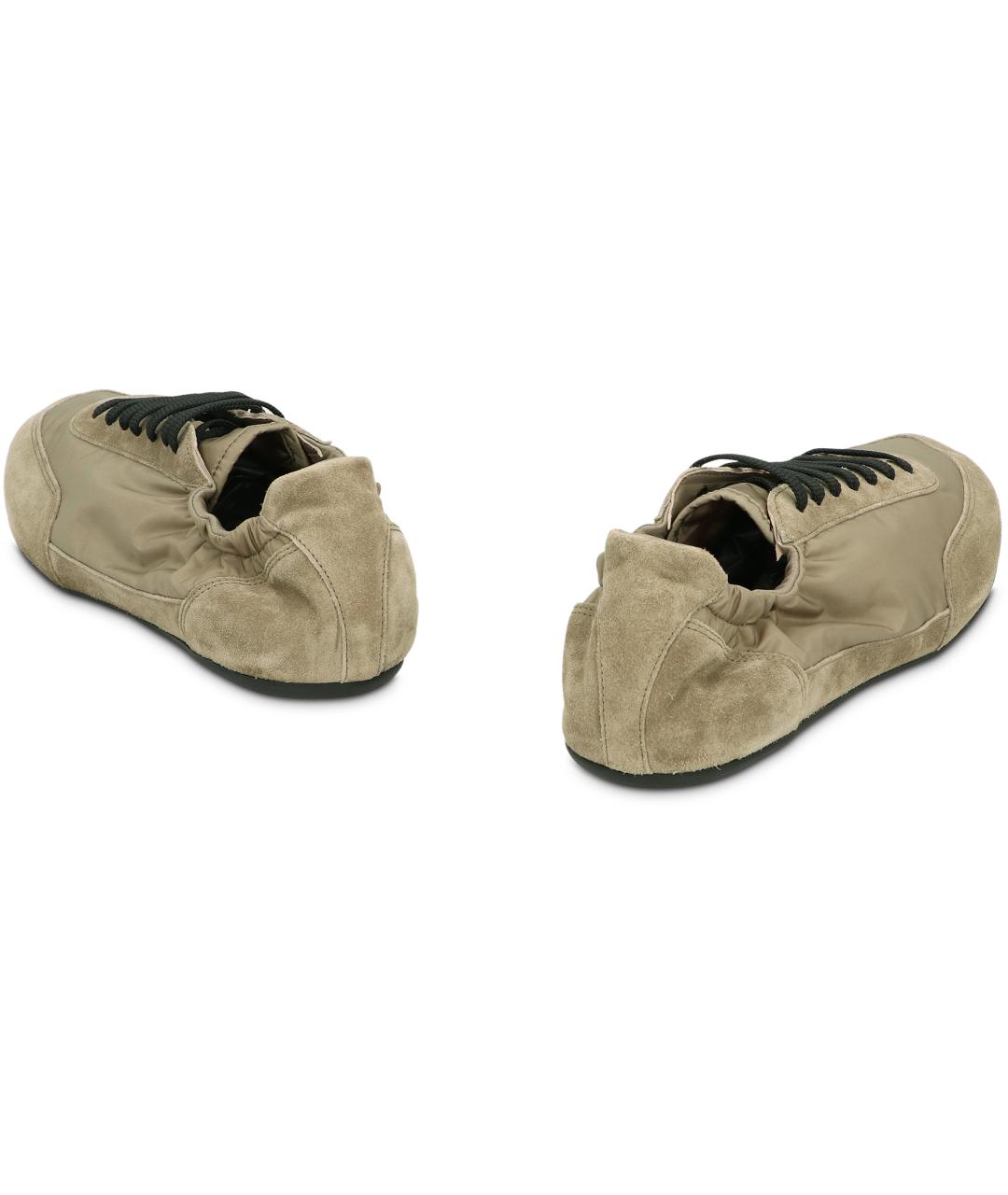 PRADA Зеленые низкие кроссовки / кеды, фото 4