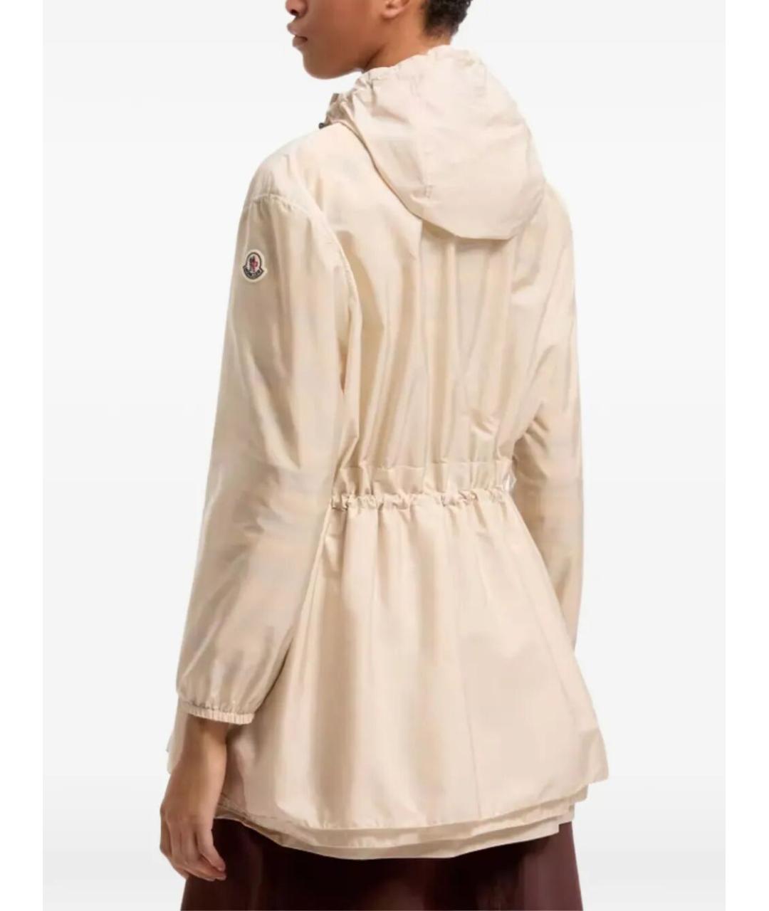 MONCLER Бежевая полиамидовая куртка, фото 3