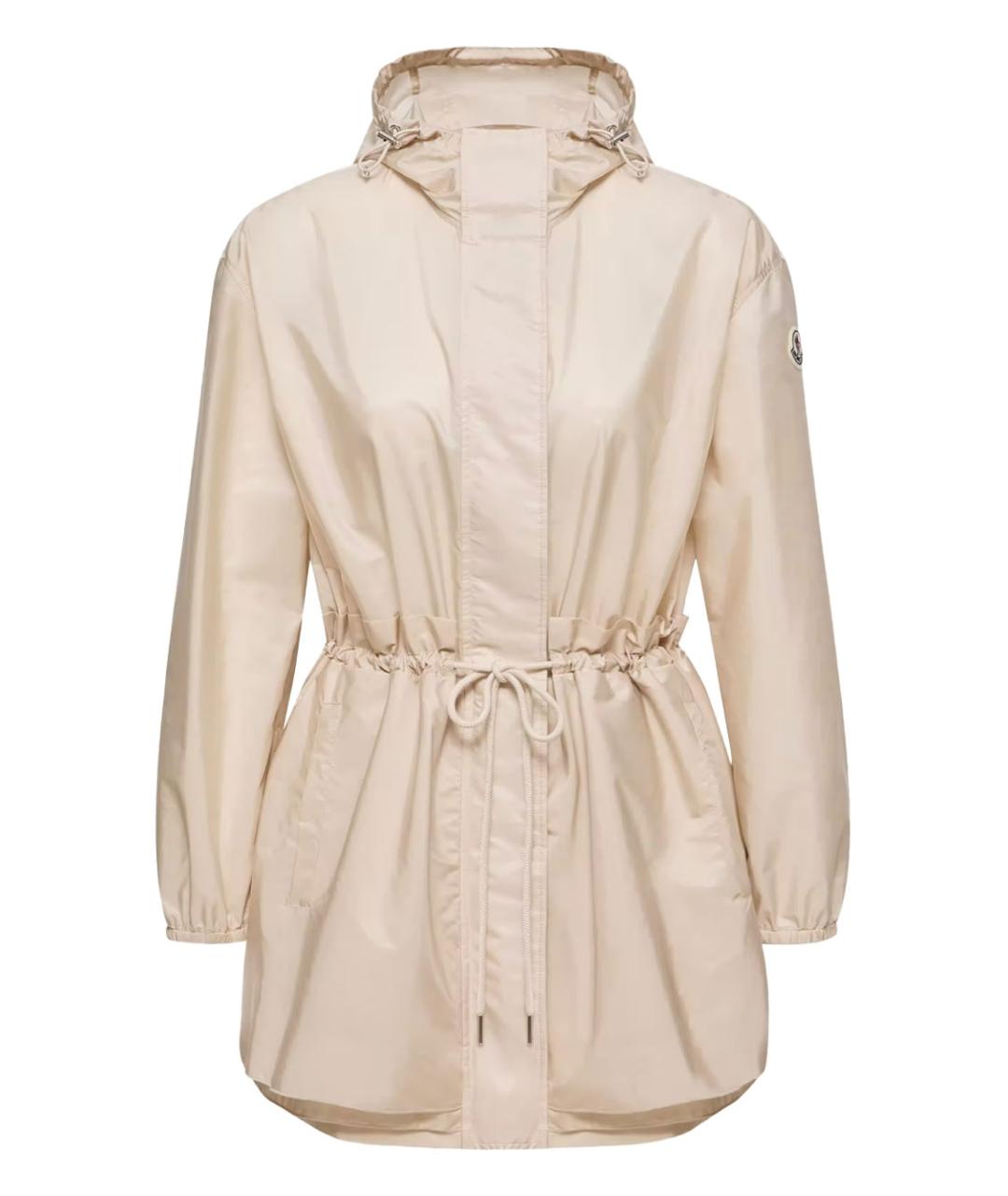 MONCLER Бежевая полиамидовая куртка, фото 1