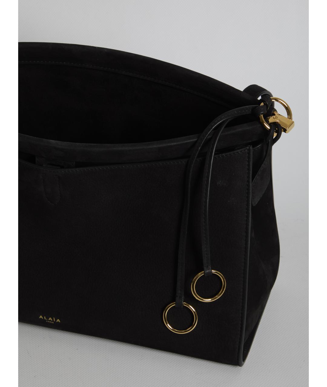 ALAIA Черная кожаная сумка через плечо, фото 4