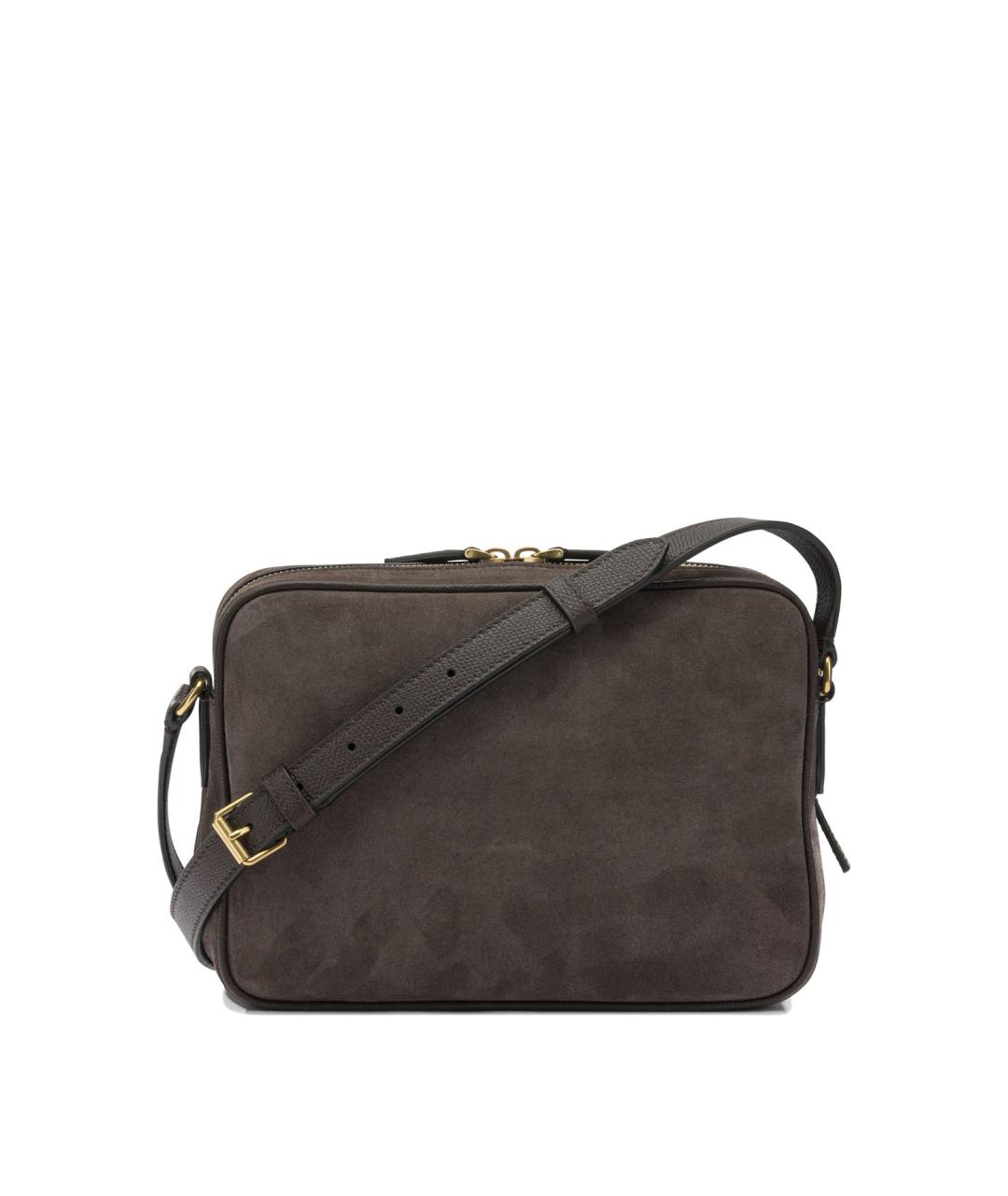 VALENTINO Коричневая замшевая сумка через плечо, фото 3