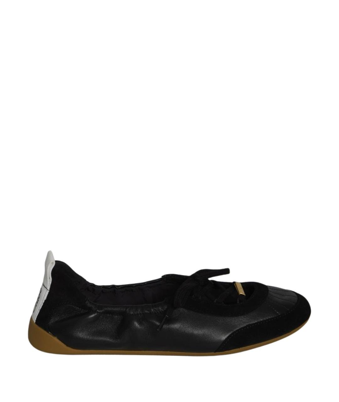 CHLOE Черные кожаные балетки, фото 1