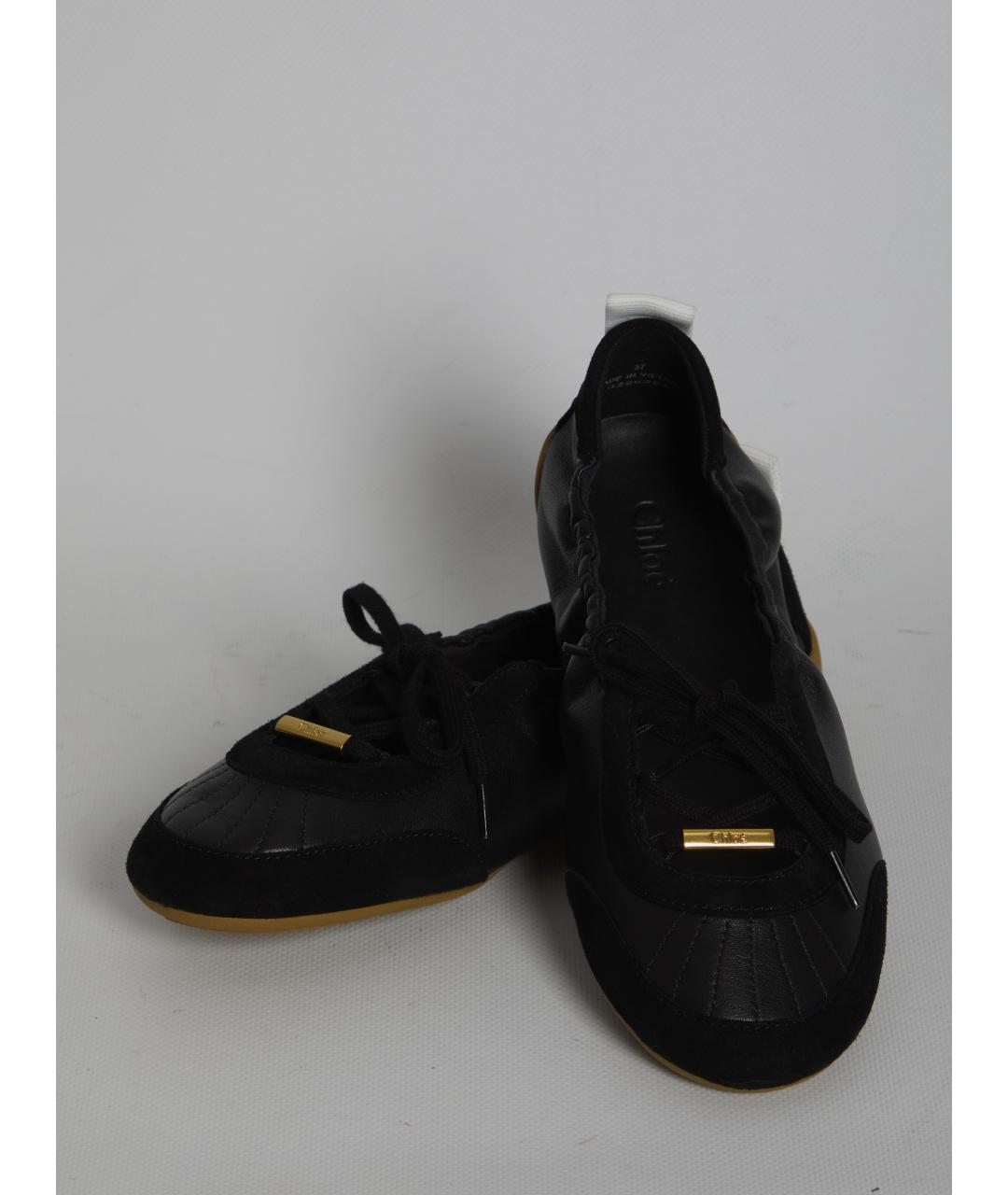 CHLOE Черные кожаные балетки, фото 5