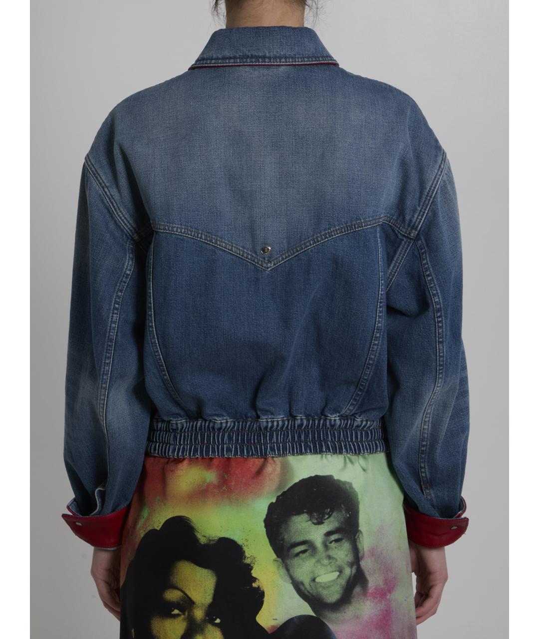 VERSACE Синяя хлопковая куртка, фото 4