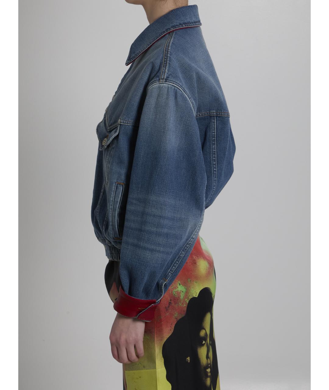 VERSACE Синяя хлопковая куртка, фото 3