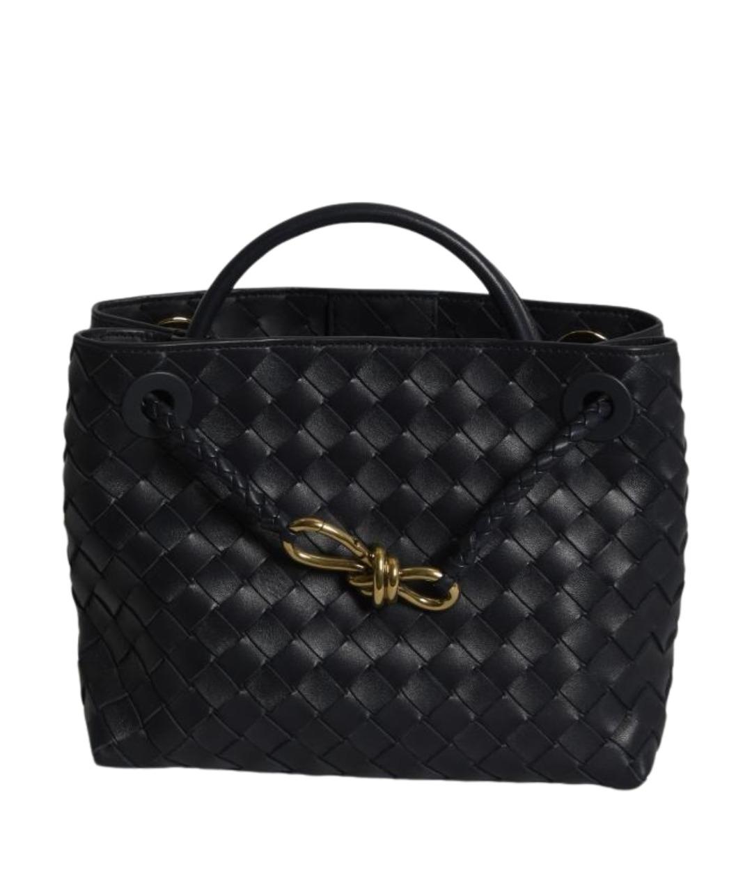 BOTTEGA VENETA Темно-синяя кожаная сумка тоут, фото 1