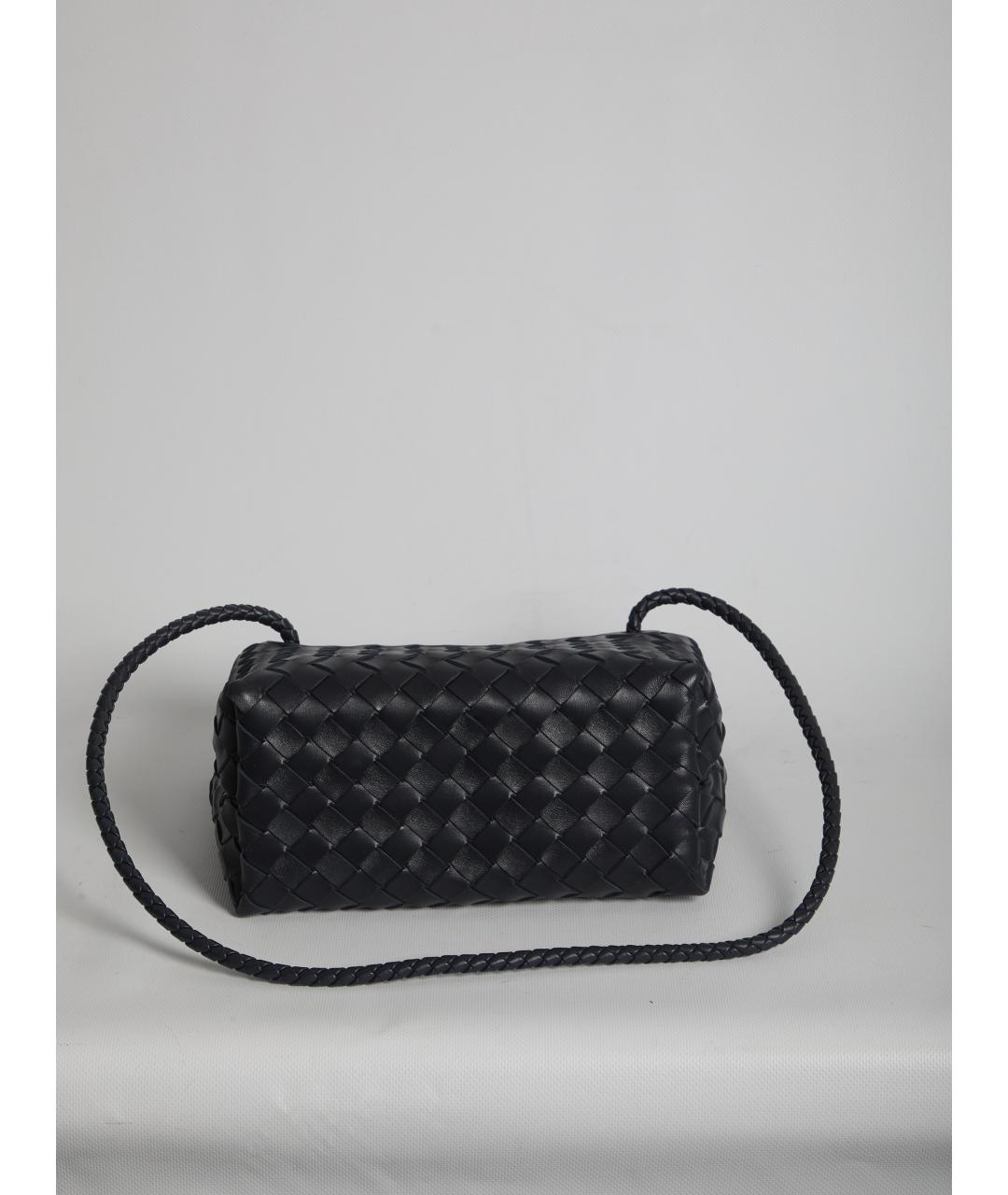 BOTTEGA VENETA Темно-синяя кожаная сумка тоут, фото 3