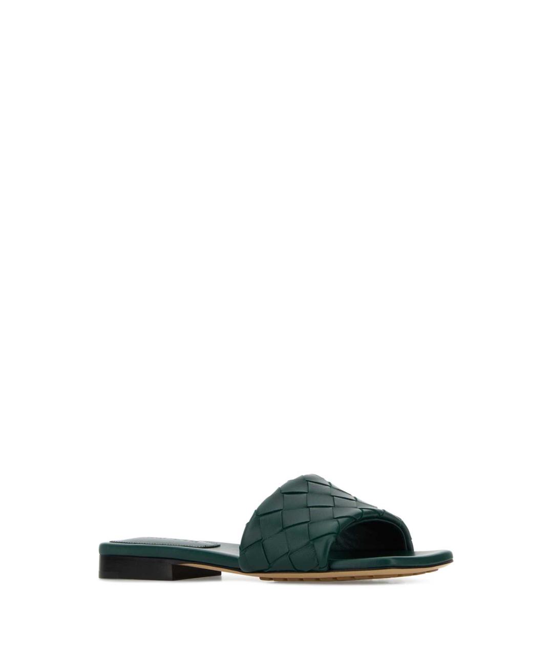 BOTTEGA VENETA Зеленые кожаные сандалии, фото 2