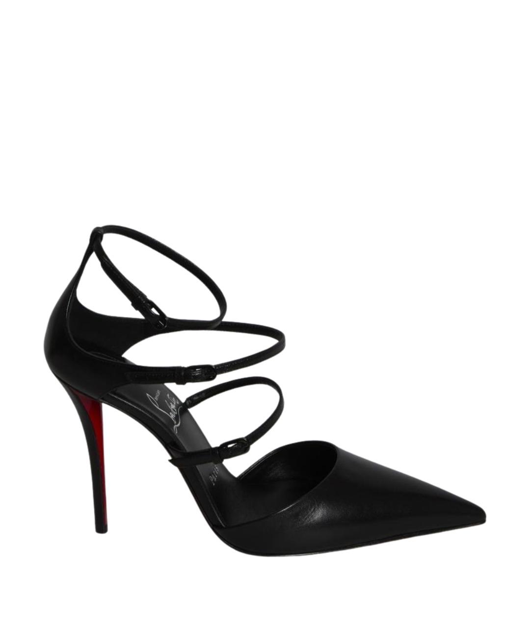 CHRISTIAN LOUBOUTIN Черные кожаные туфли, фото 1