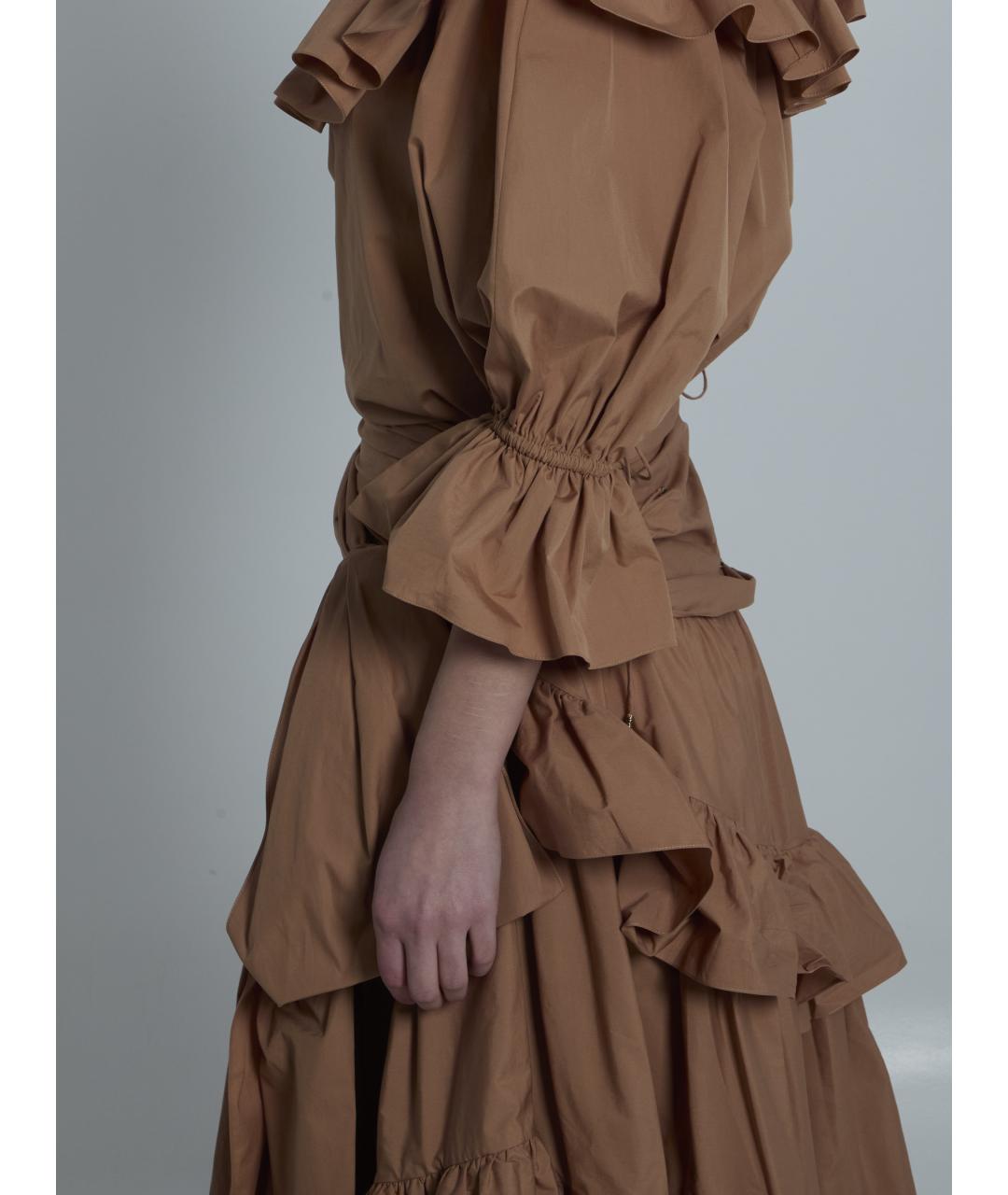 CHLOE Коричневая хлопковая юбка макси, фото 4