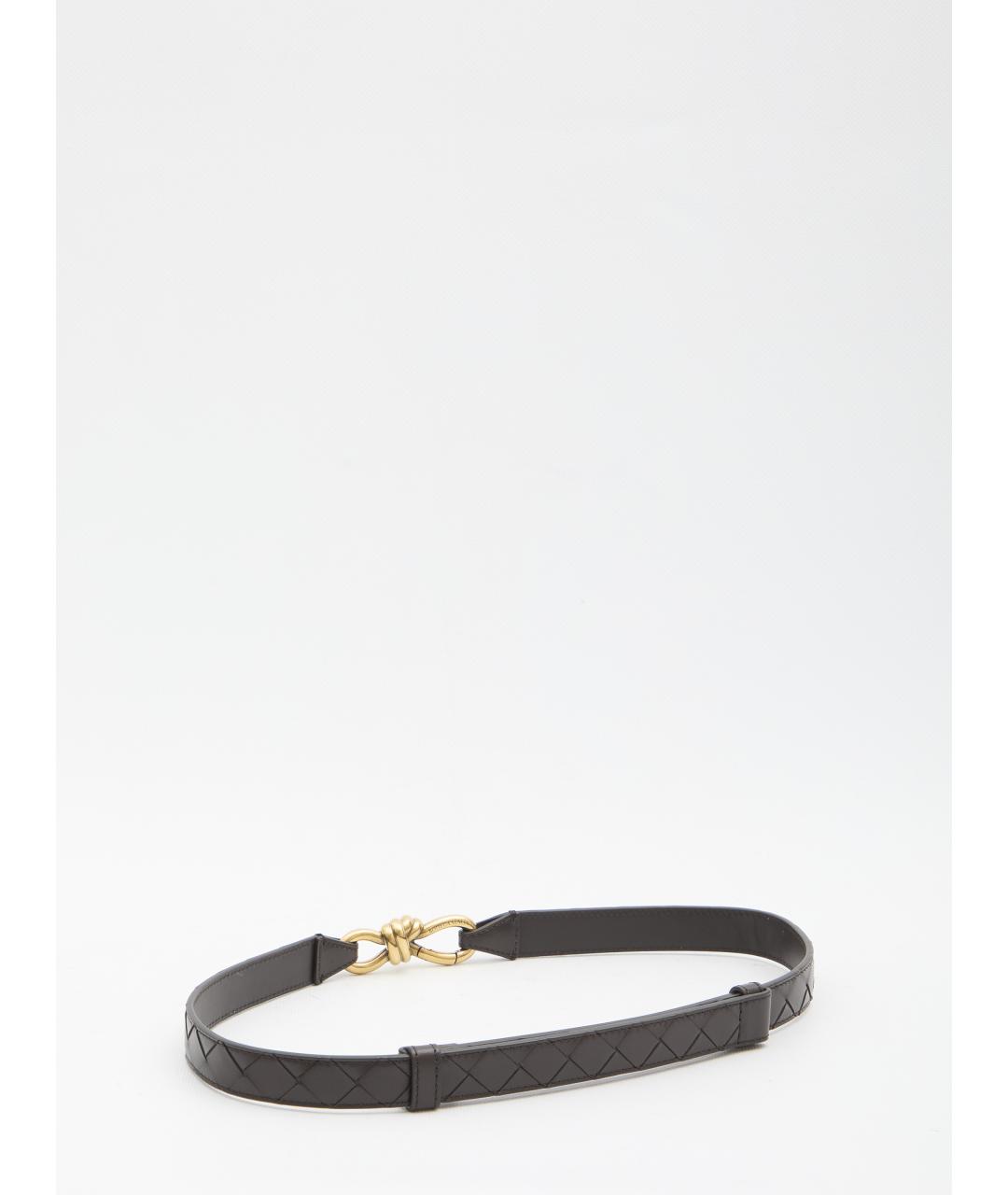 BOTTEGA VENETA Коричневый кожаный ремень, фото 2