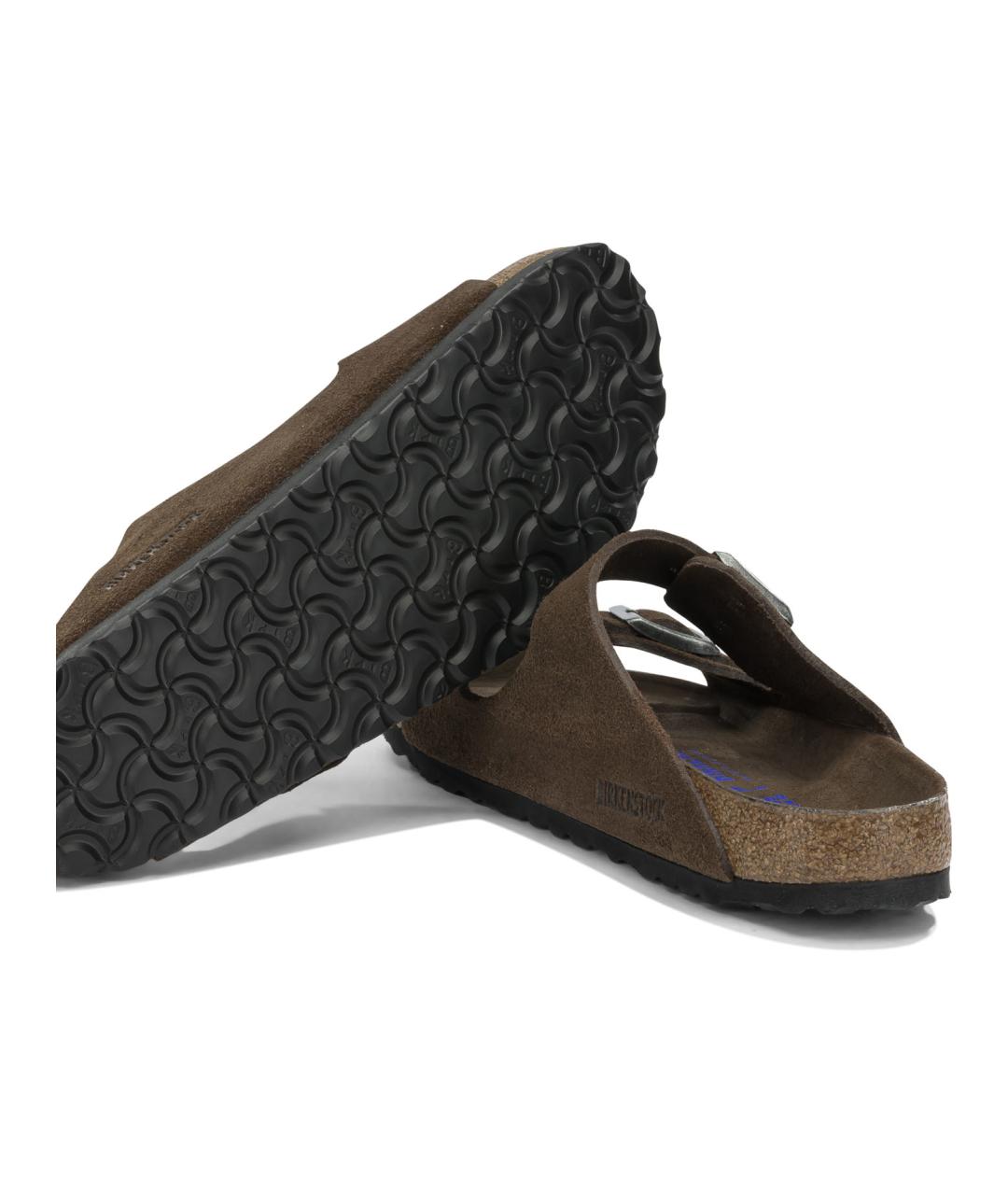 BIRKENSTOCK Коричневые замшевые сандалии, фото 5