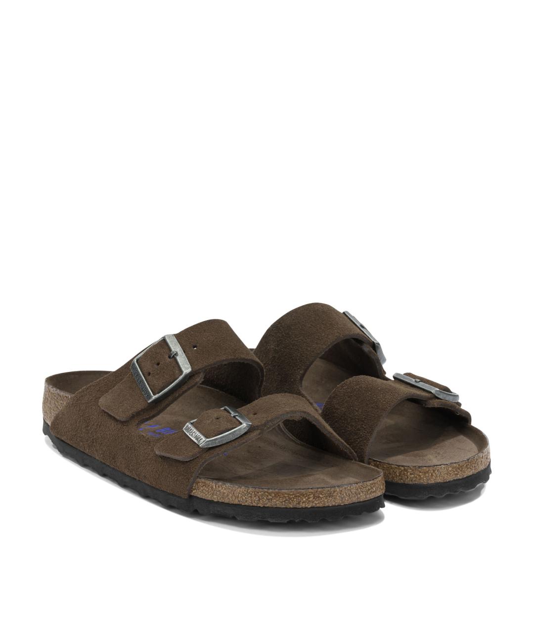 BIRKENSTOCK Коричневые замшевые сандалии, фото 2
