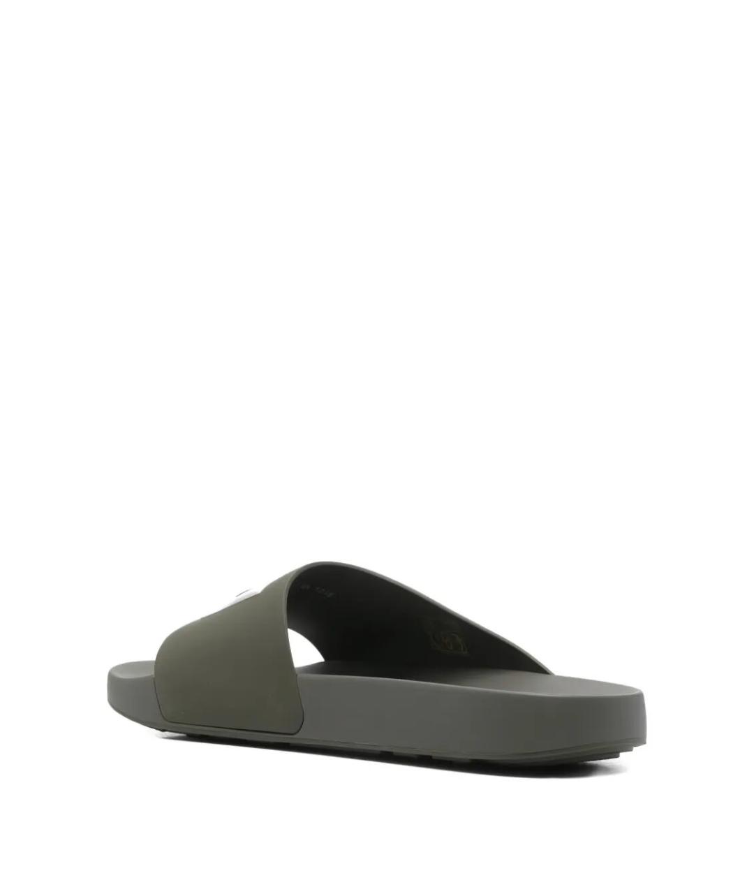 GIVENCHY Зеленые резиновые шлепанцы, фото 3