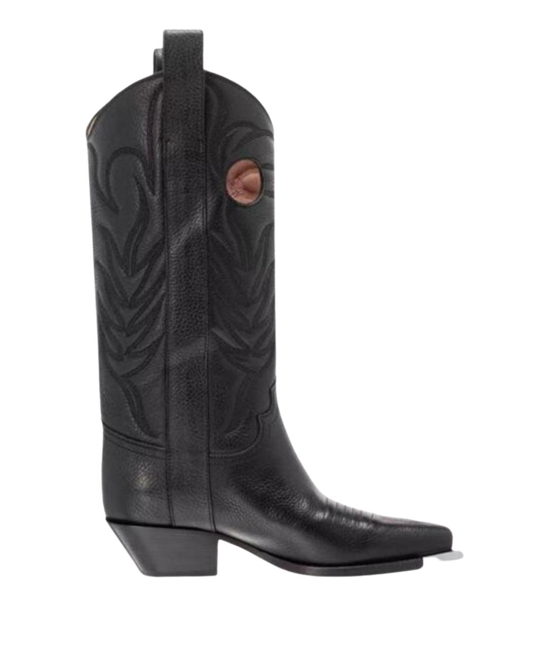 OFF-WHITE Черные кожаные сапоги, фото 1