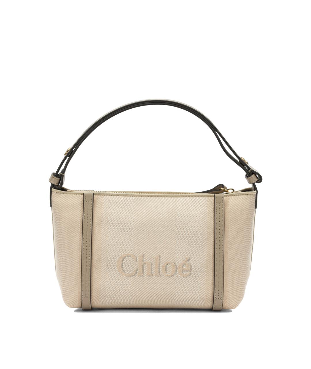 CHLOE Бежевая хлопковая сумка через плечо, фото 3