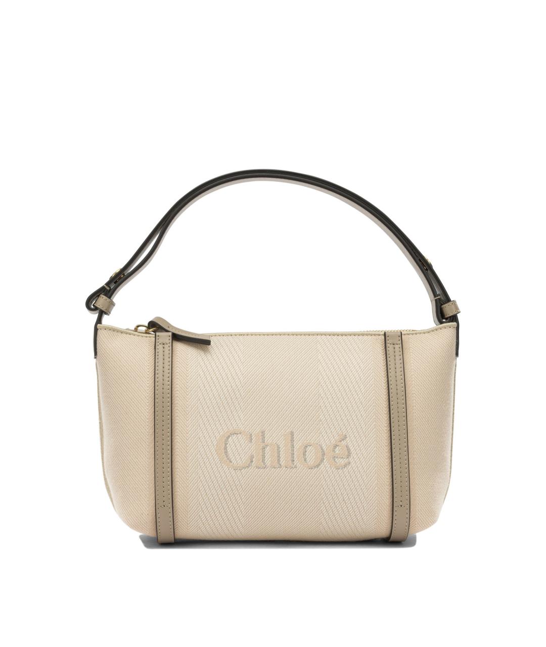 CHLOE Бежевая хлопковая сумка через плечо, фото 1
