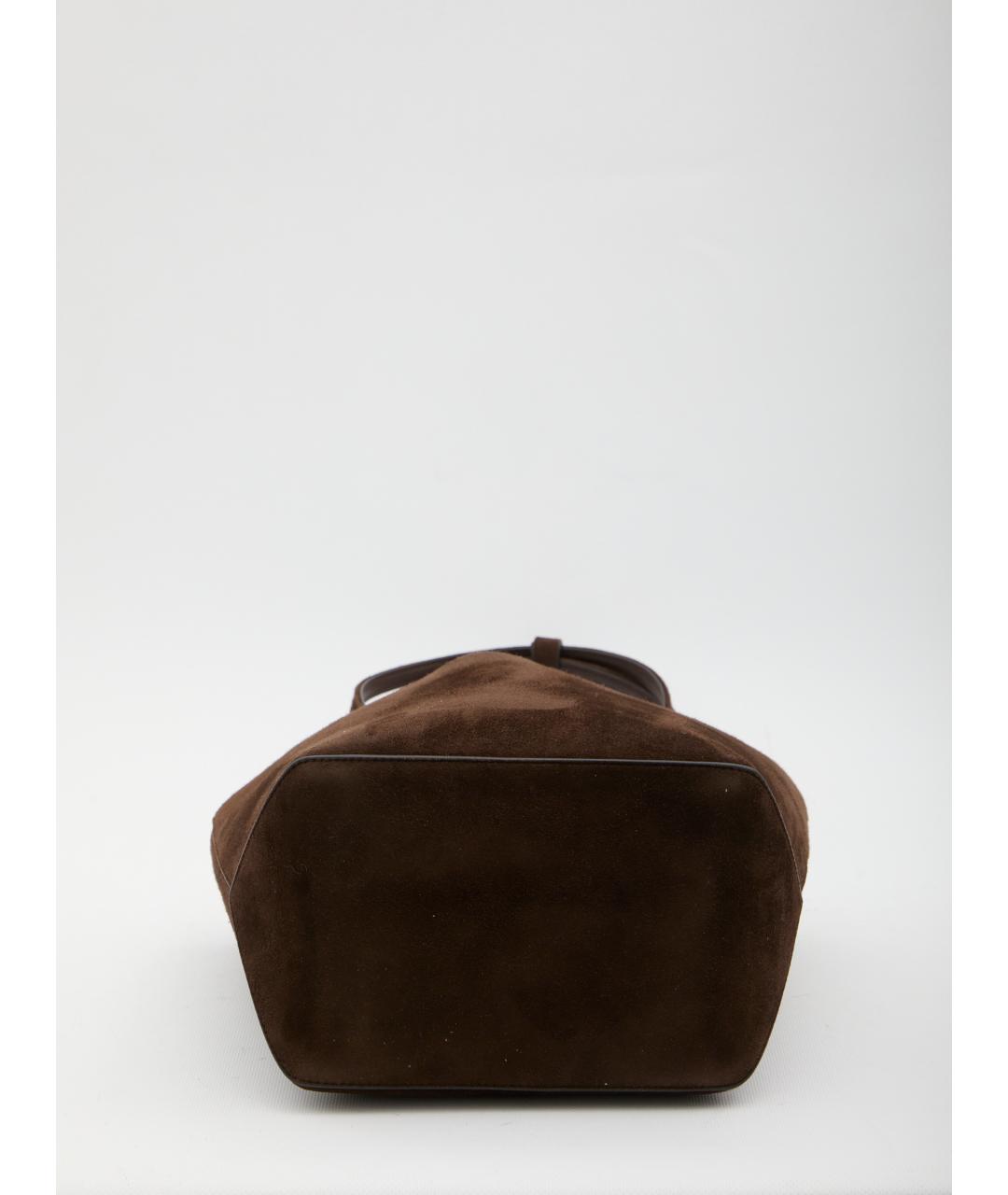 THE ROW Коричневая кожаная сумка через плечо, фото 5