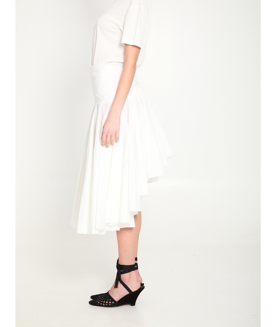 JACQUEMUS Белая хлопковая юбка миди, фото 3