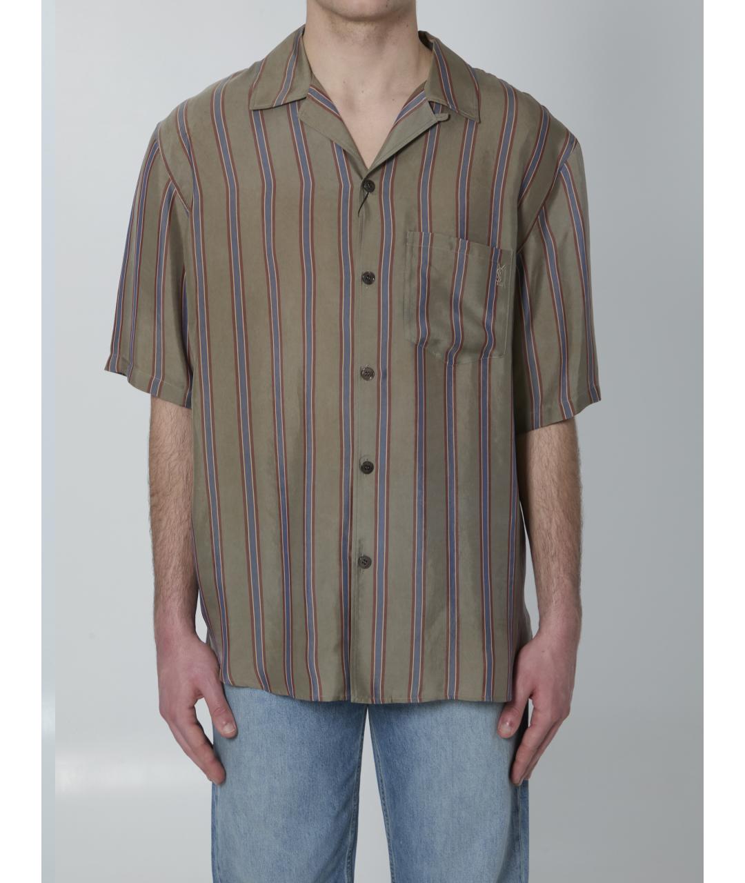 SAINT LAURENT Мульти хлопковая кэжуал рубашка, фото 6