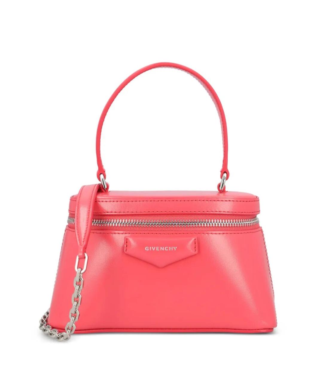 GIVENCHY Розовая кожаная сумка с короткими ручками, фото 1