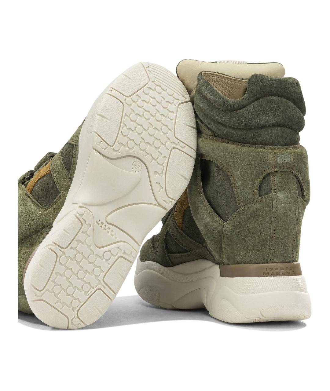 ISABEL MARANT Зеленые замшевые кроссовки, фото 5