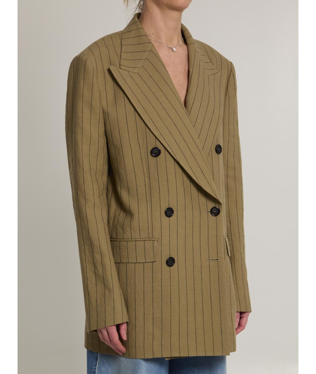 DOLCE&GABBANA Бежевый льняной жакет/пиджак, фото 3