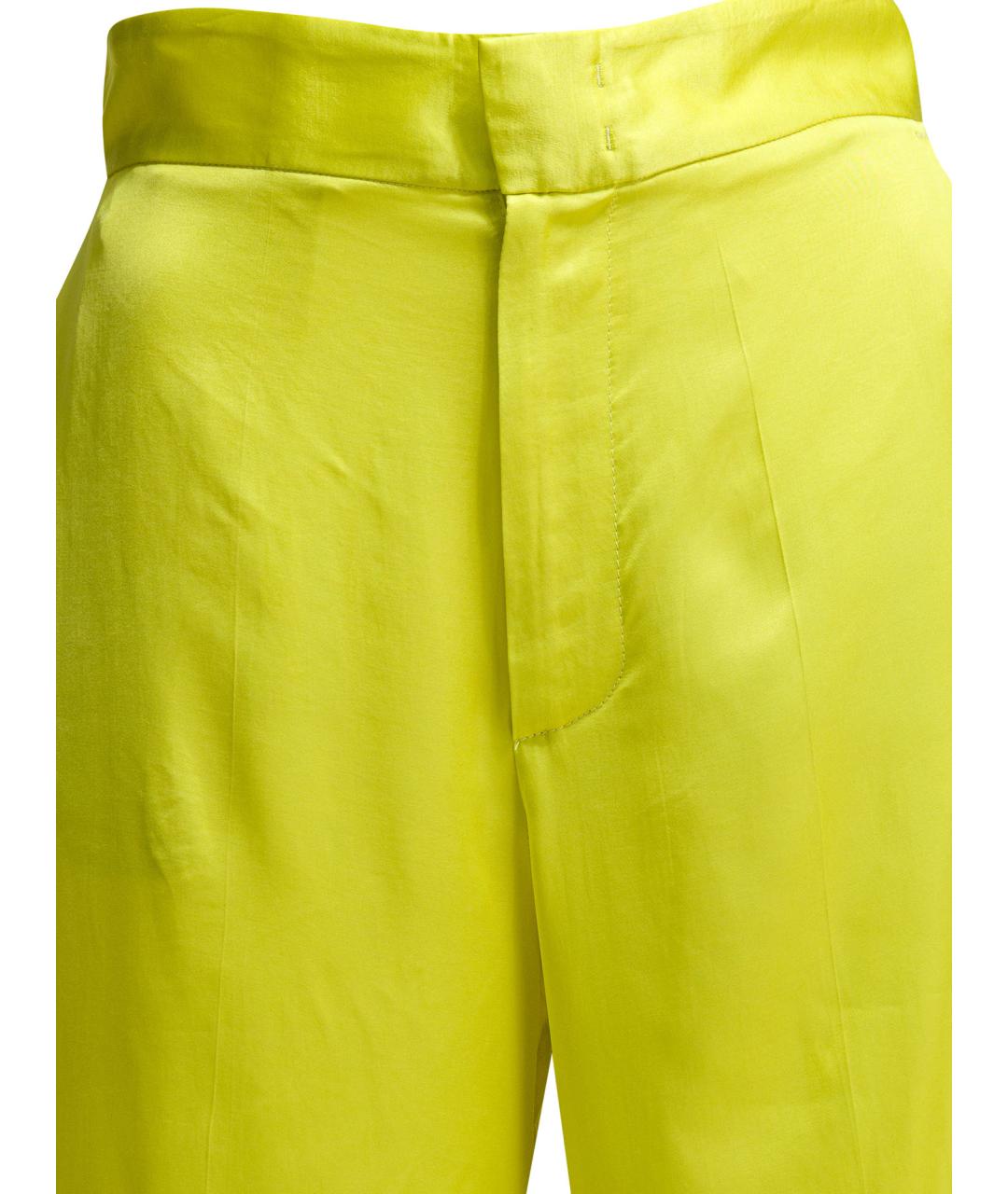 Sa Su Phi Желтые вискозные прямые брюки, фото 3