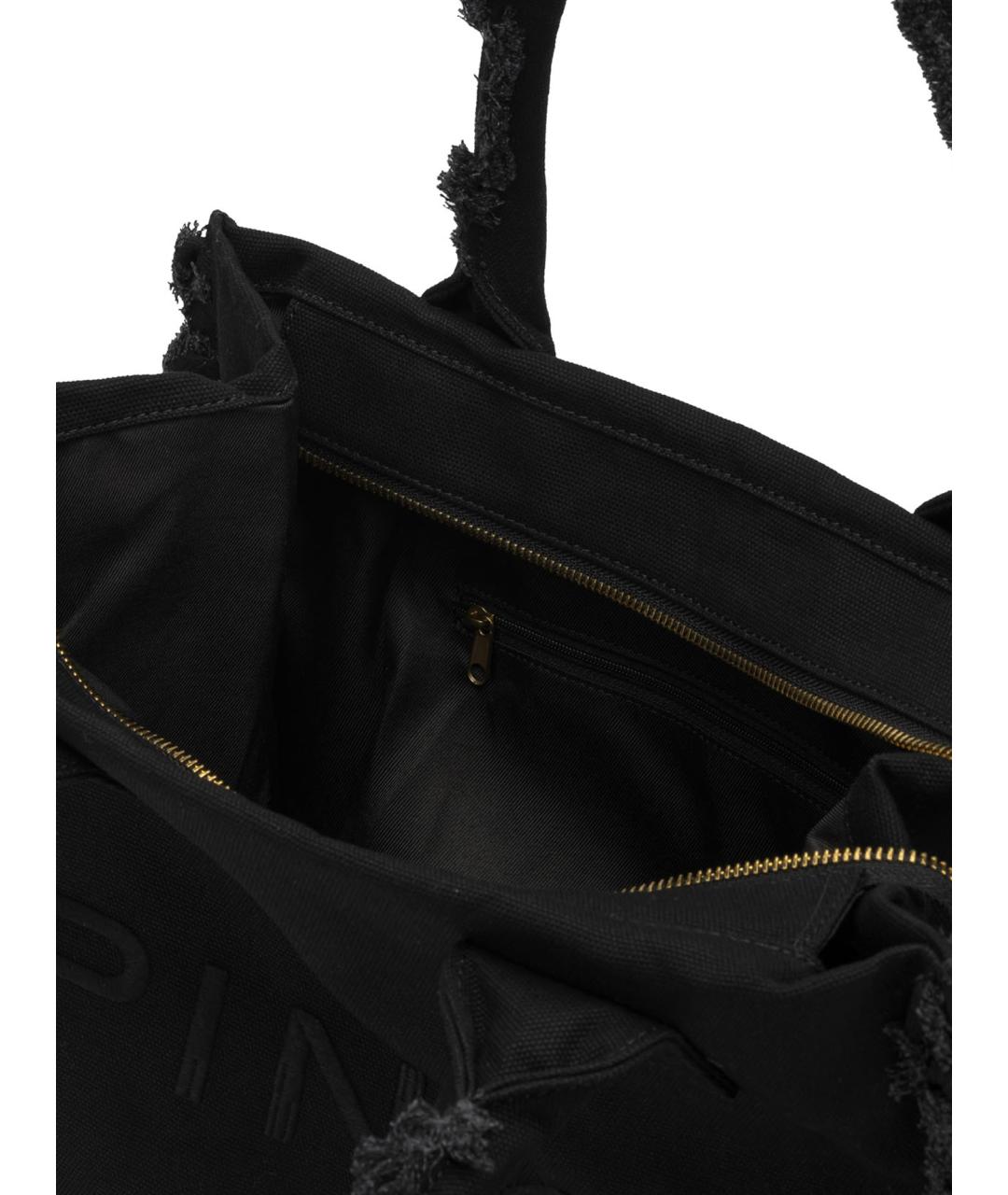 PINKO Черная хлопковая сумка тоут, фото 5