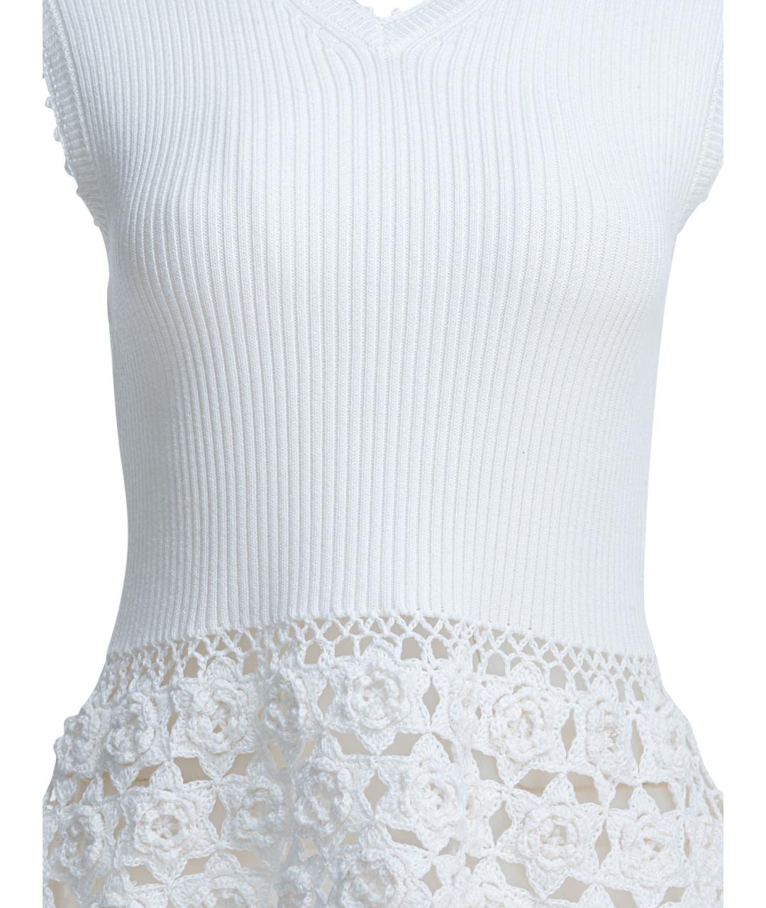 GANNI Белая хлопковая майка, фото 3