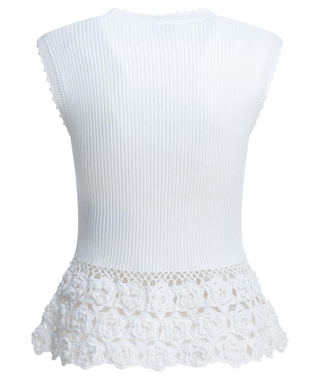 GANNI Белая хлопковая майка, фото 2