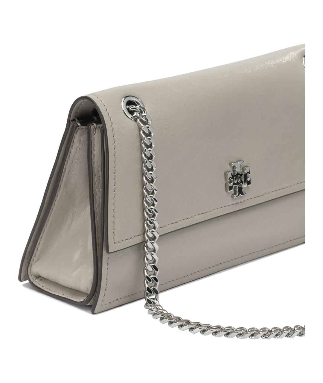 TORY BURCH Серая кожаная сумка через плечо, фото 4