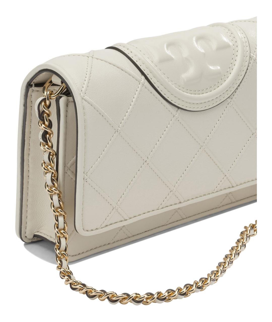 TORY BURCH Белый кожаный кошелек, фото 4